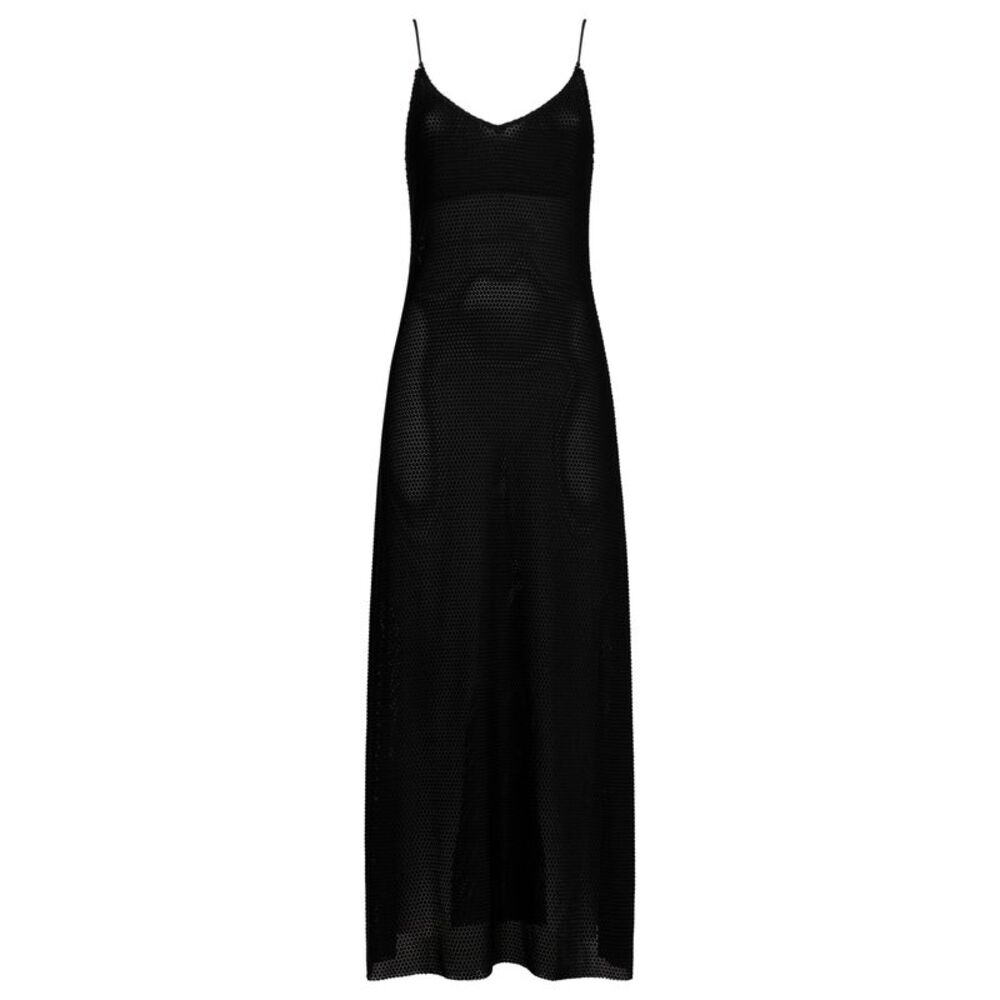 Pin Up Women Long Crochet Sheath Dress